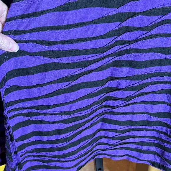 Vintage Sag Harbor Purple and Black Textured Embroidered Cardigan Blazer Size 1X - Picture 7 of 9